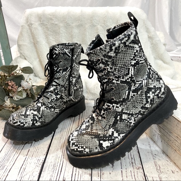 ASOS Shoes - ASOS truffle collection combat boots snake print